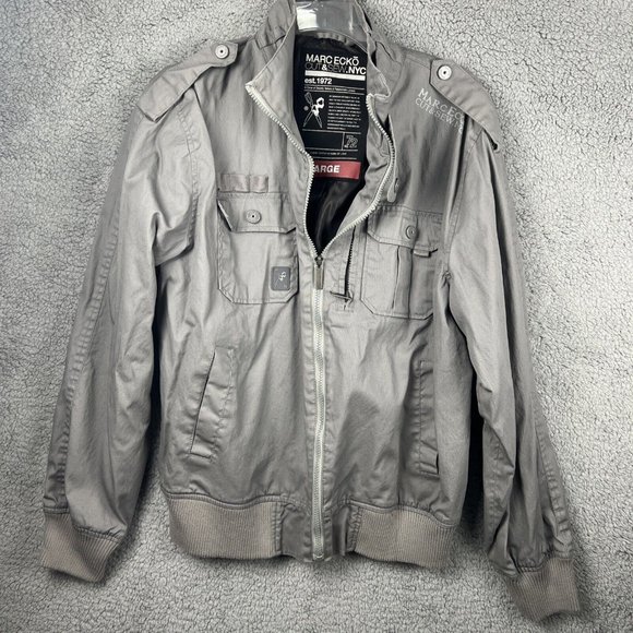 Marc Ecko Other - Marc Ecko Cut N Sew Mens Full Zip Jacket Large Pockets Lined  Streetwear Grey